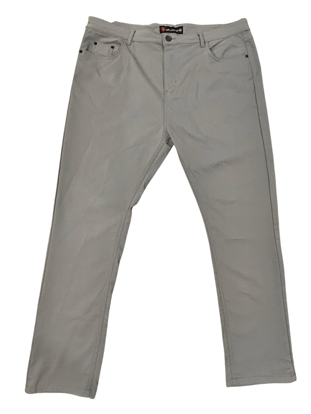 Suslo Couture Gray Straight Leg Casual Stretch Travel Pants 42/30 Viscose Indie